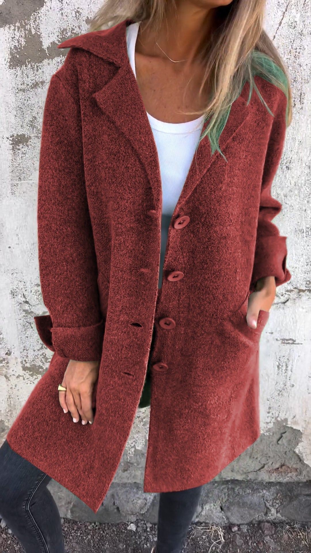 Isabella - Casual Lang Vest Med Manchetter