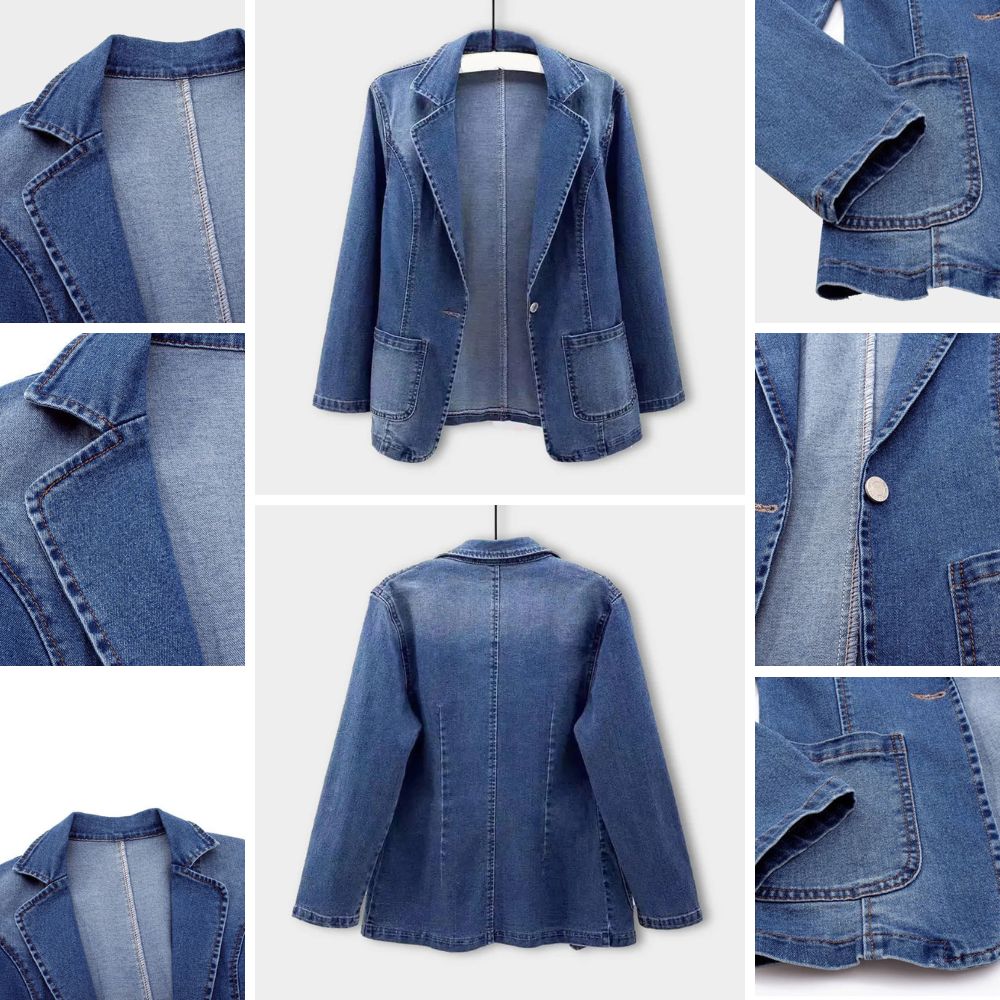 Lisen - Stilfuld Denimblazer Til Kvinder