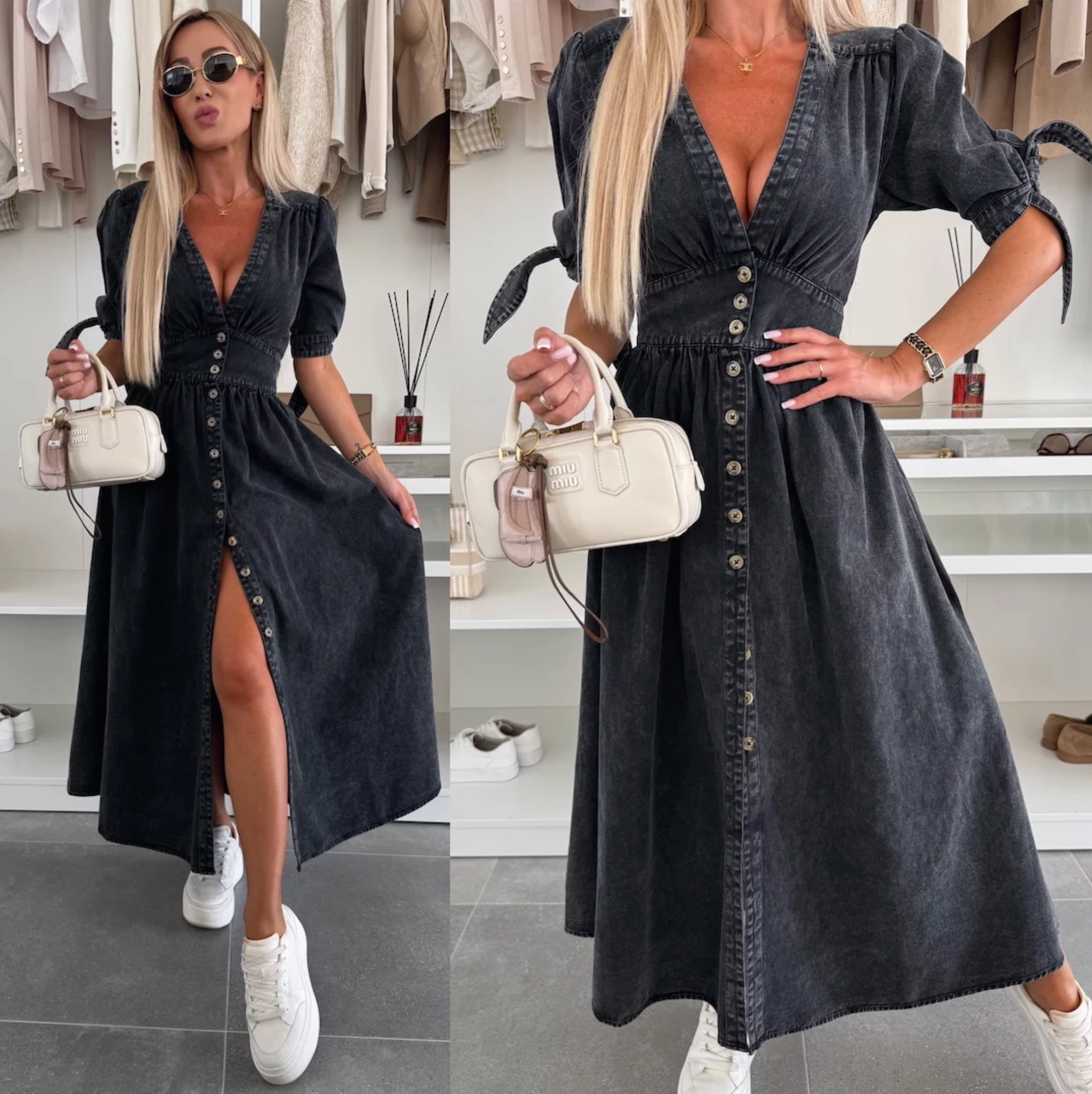 Birgit - Strålende denimkjole