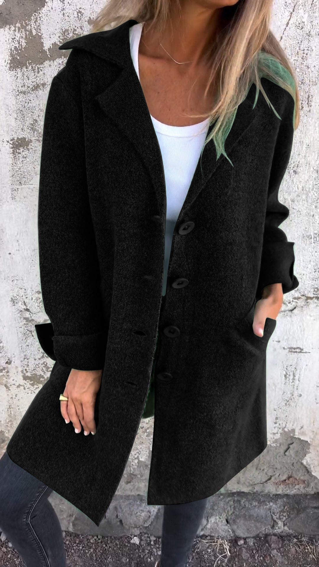Isabella - Casual Lang Vest Med Manchetter