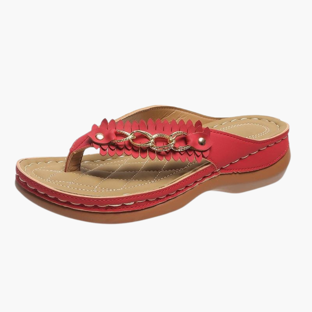 Elva - Blomstrede Strand-Slippers
