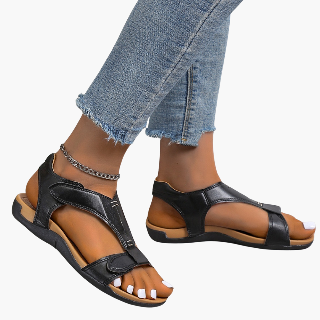 Mira - Plateau-Sandaler med Velcrolukning