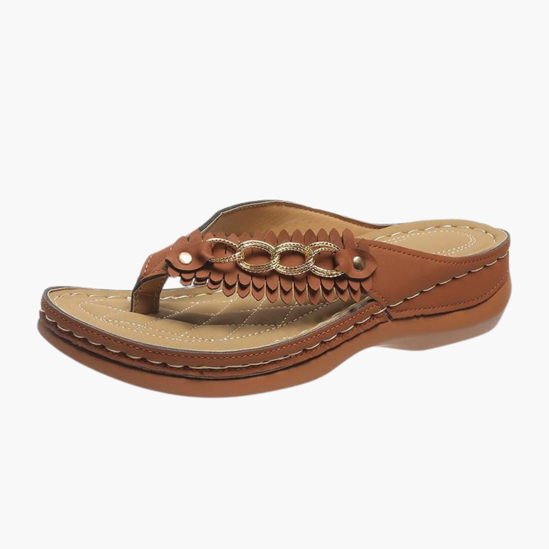 Elva - Blomstrede Strand-Slippers