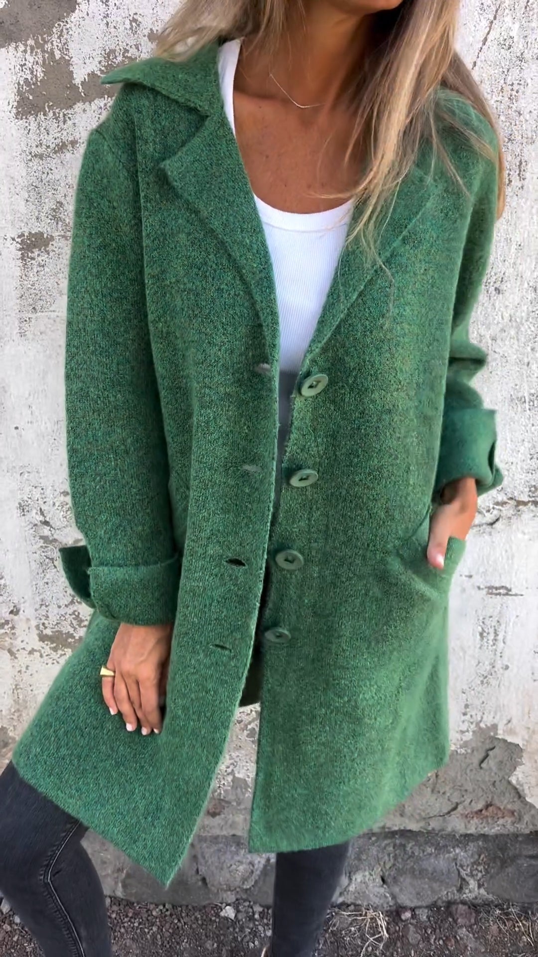 Isabella - Casual Lang Vest Med Manchetter