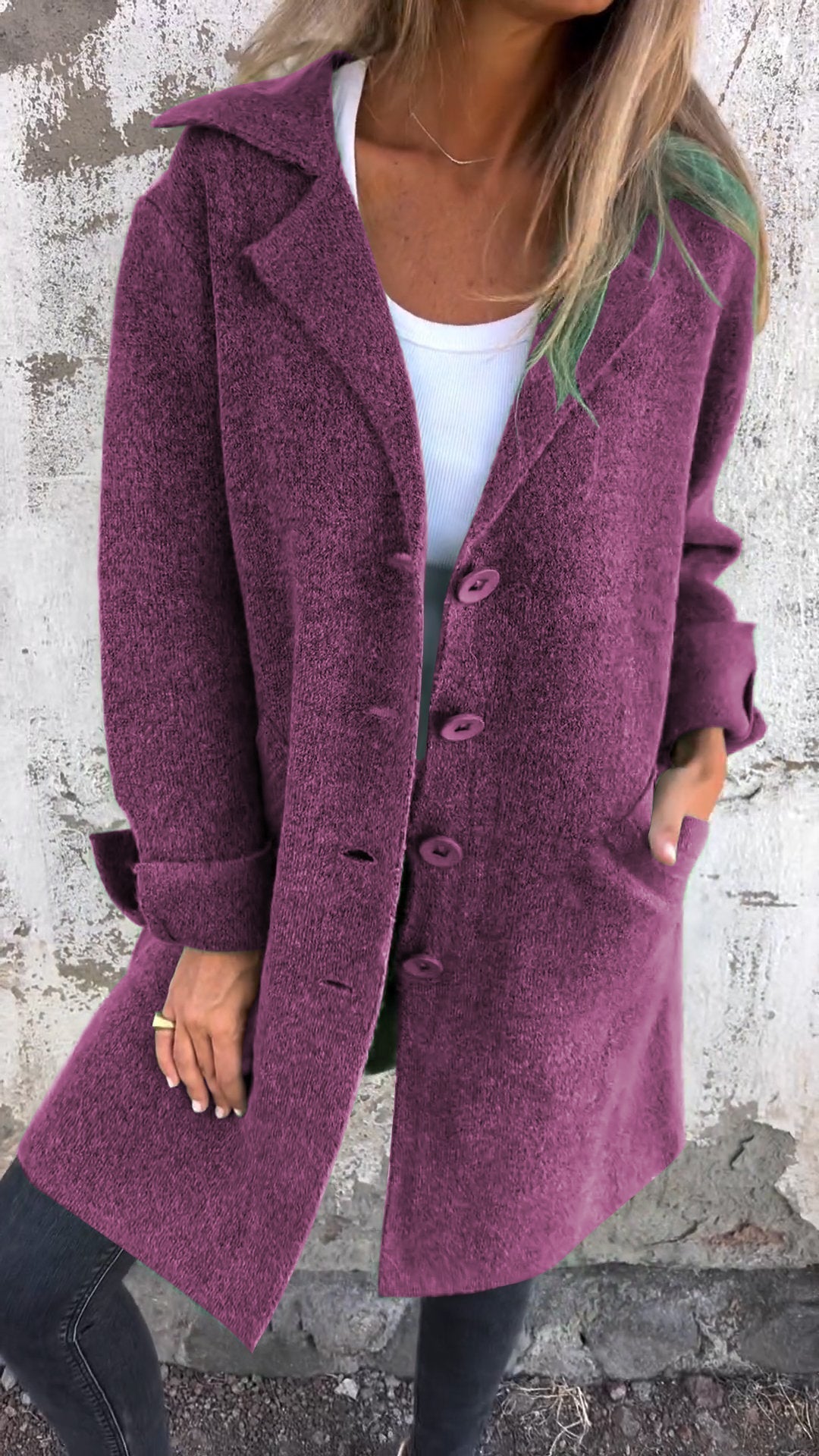 Isabella - Casual Lang Vest Med Manchetter