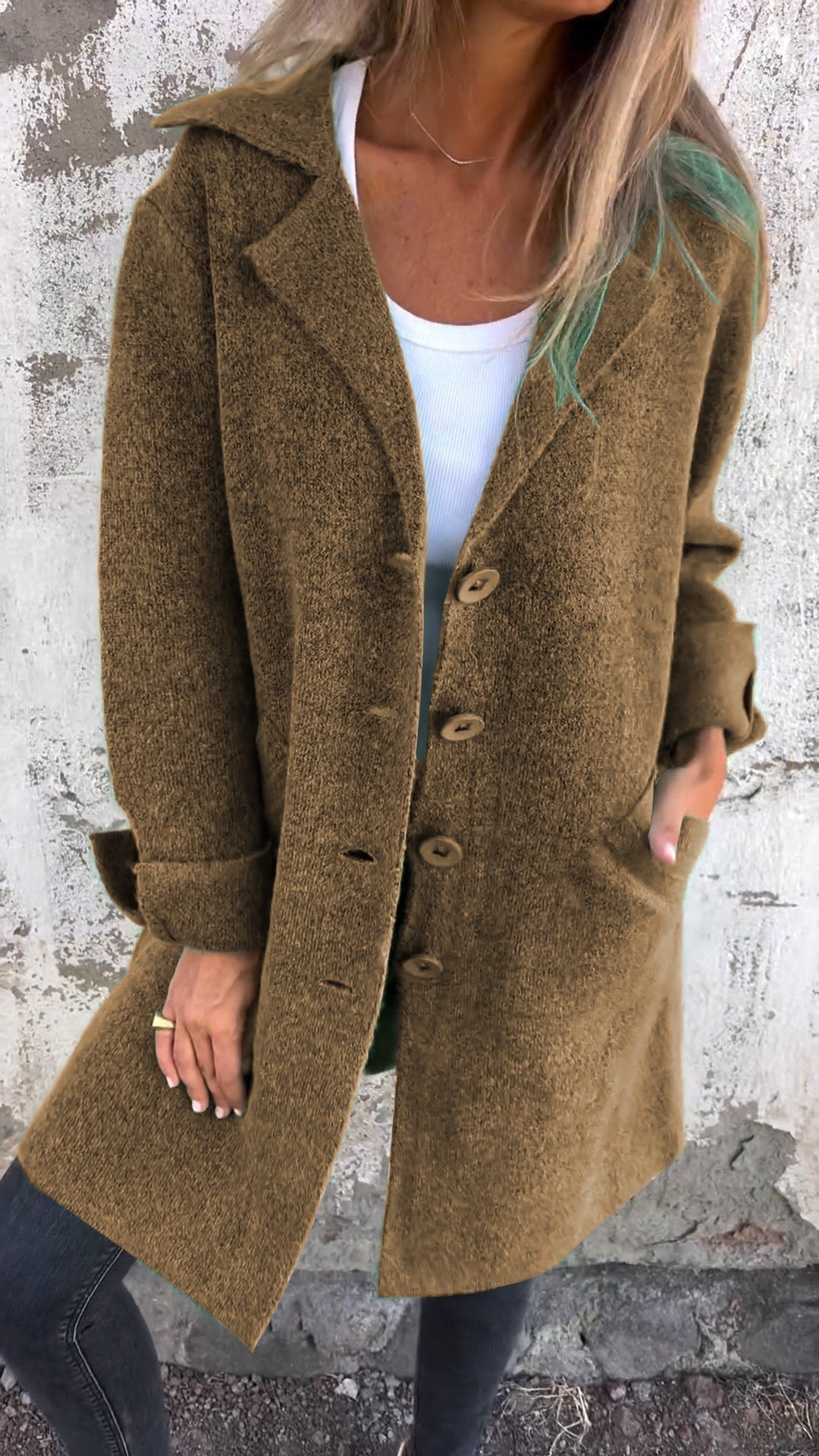 Isabella - Casual Lang Vest Med Manchetter