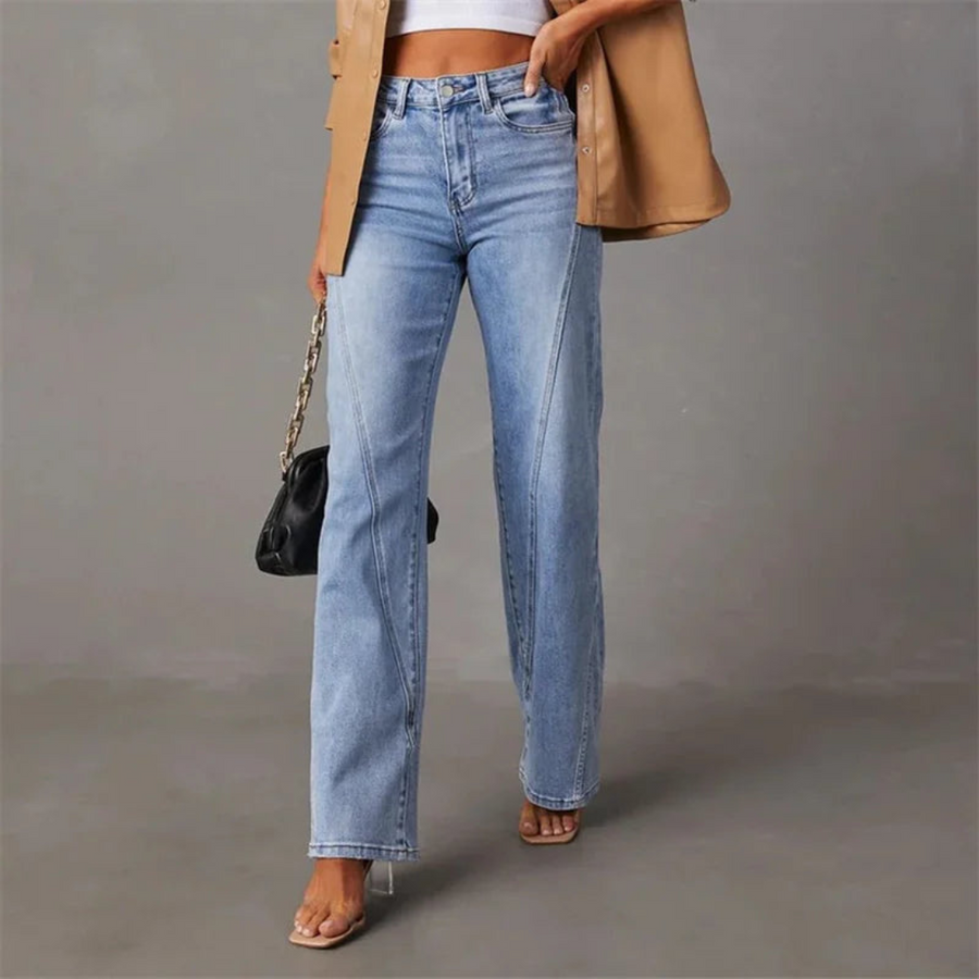 Viola - Stilfulde Højtaljede Wide-Leg Jeans