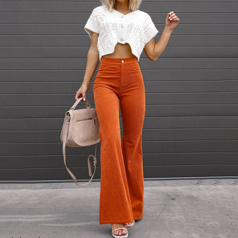 Stine - Stilfulde High-Waist Flared Bukser