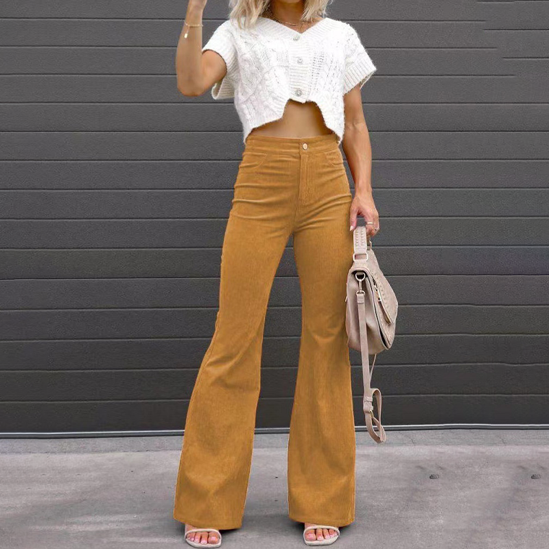 Stine - Stilfulde High-Waist Flared Bukser