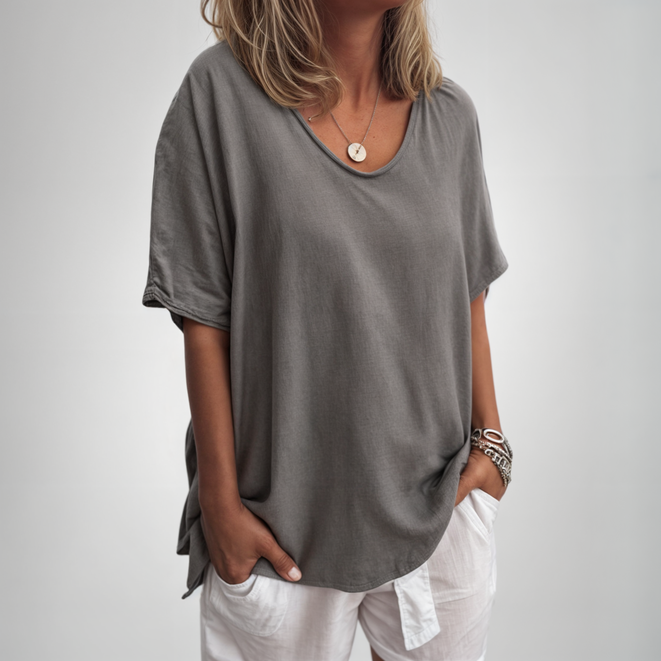 Ingeborg - Behagelig Løs T-shirt