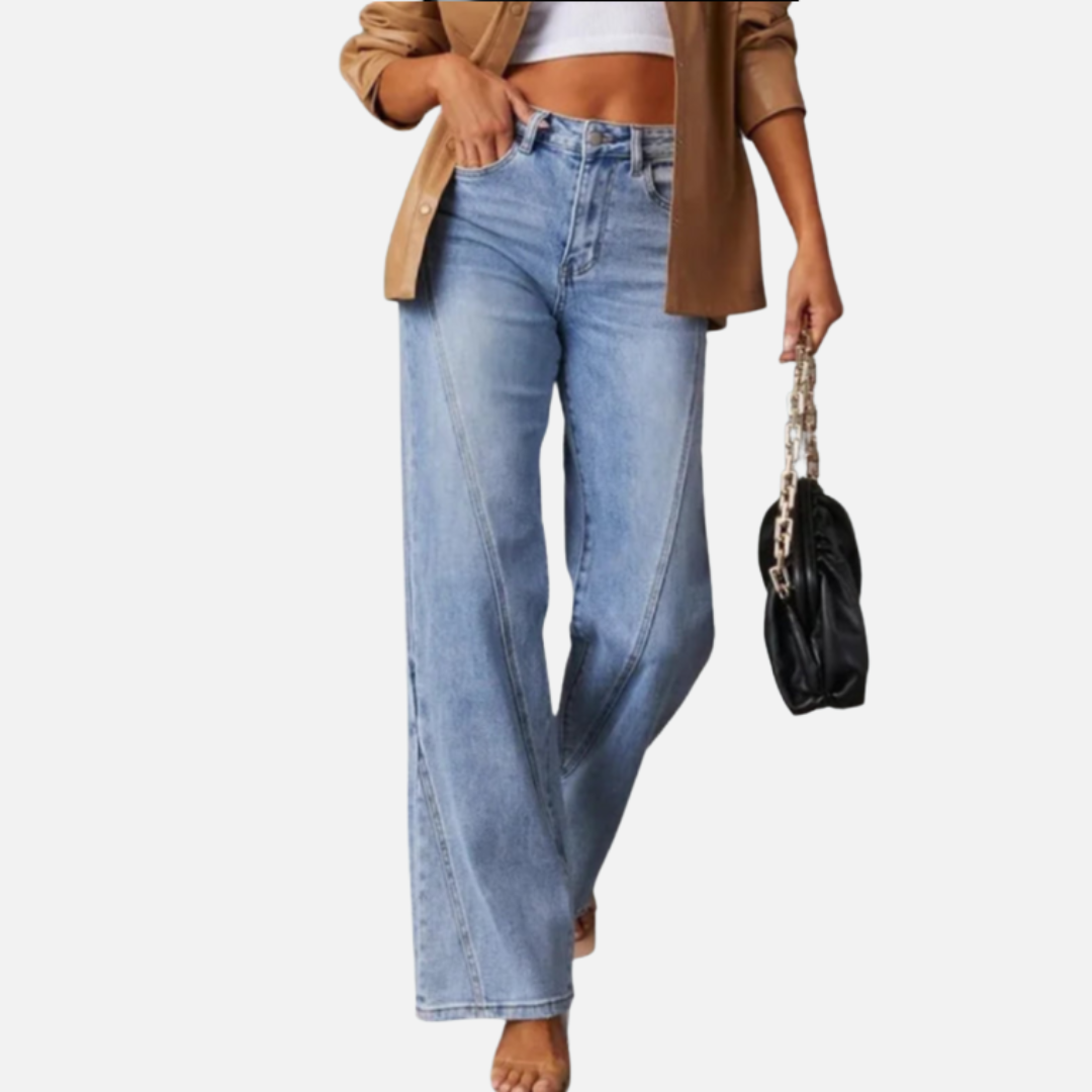Viola - Stilfulde Højtaljede Wide-Leg Jeans