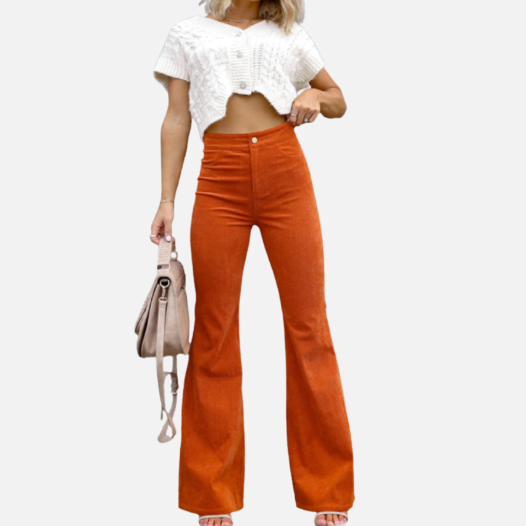 Stine - Stilfulde High-Waist Flared Bukser