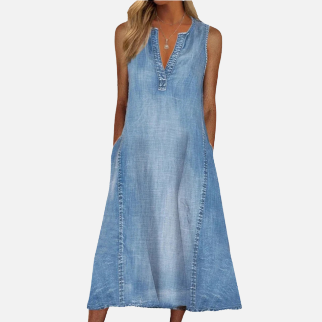 Magda - Denim Comfort-Kjole